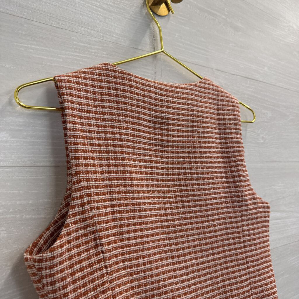 Altar'd State Orange/ White Cropped Vest Top Small