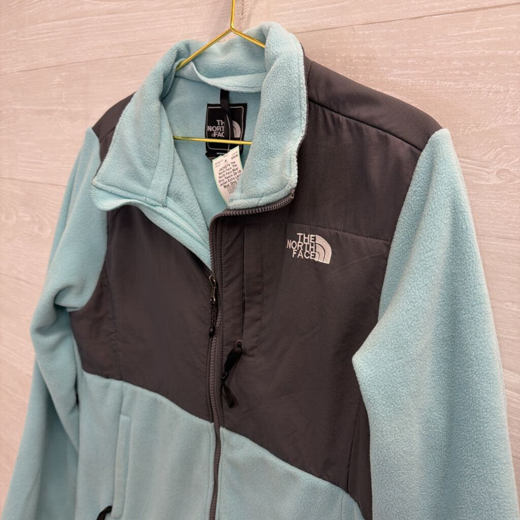 The North Face Blue/ Grey Fleece Zip Up Jacket Extra Large