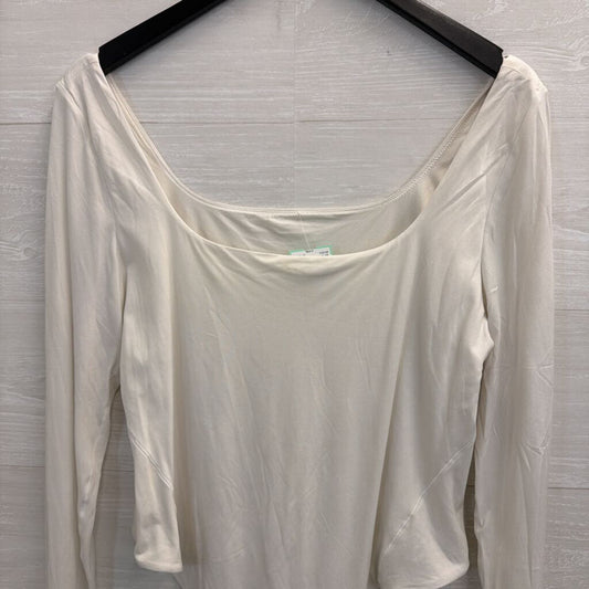 Lululemon White Long Sleeve Nulu Bodysuit Extra Large