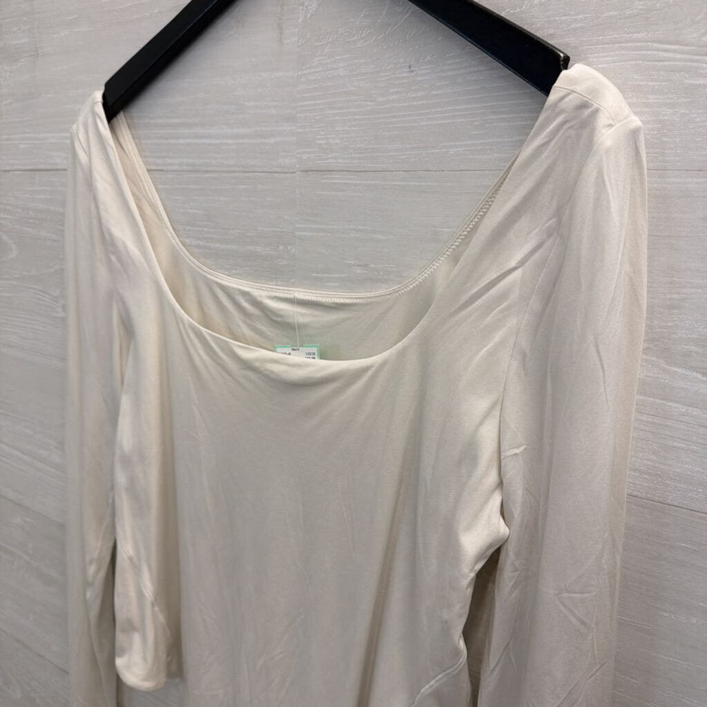 Lululemon White Long Sleeve Nulu Bodysuit Extra Large