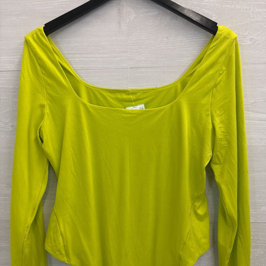 Lululemon Neon Green Long Sleeve Nulu Bodysuit Extra Large