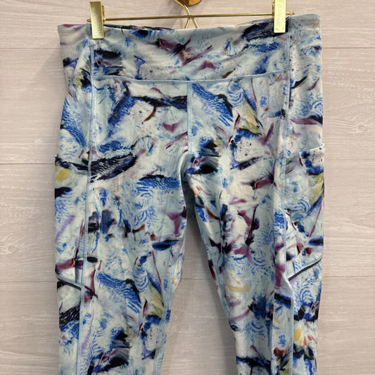 Lululemon Blue/ Multi Print Full Length Leggings 10