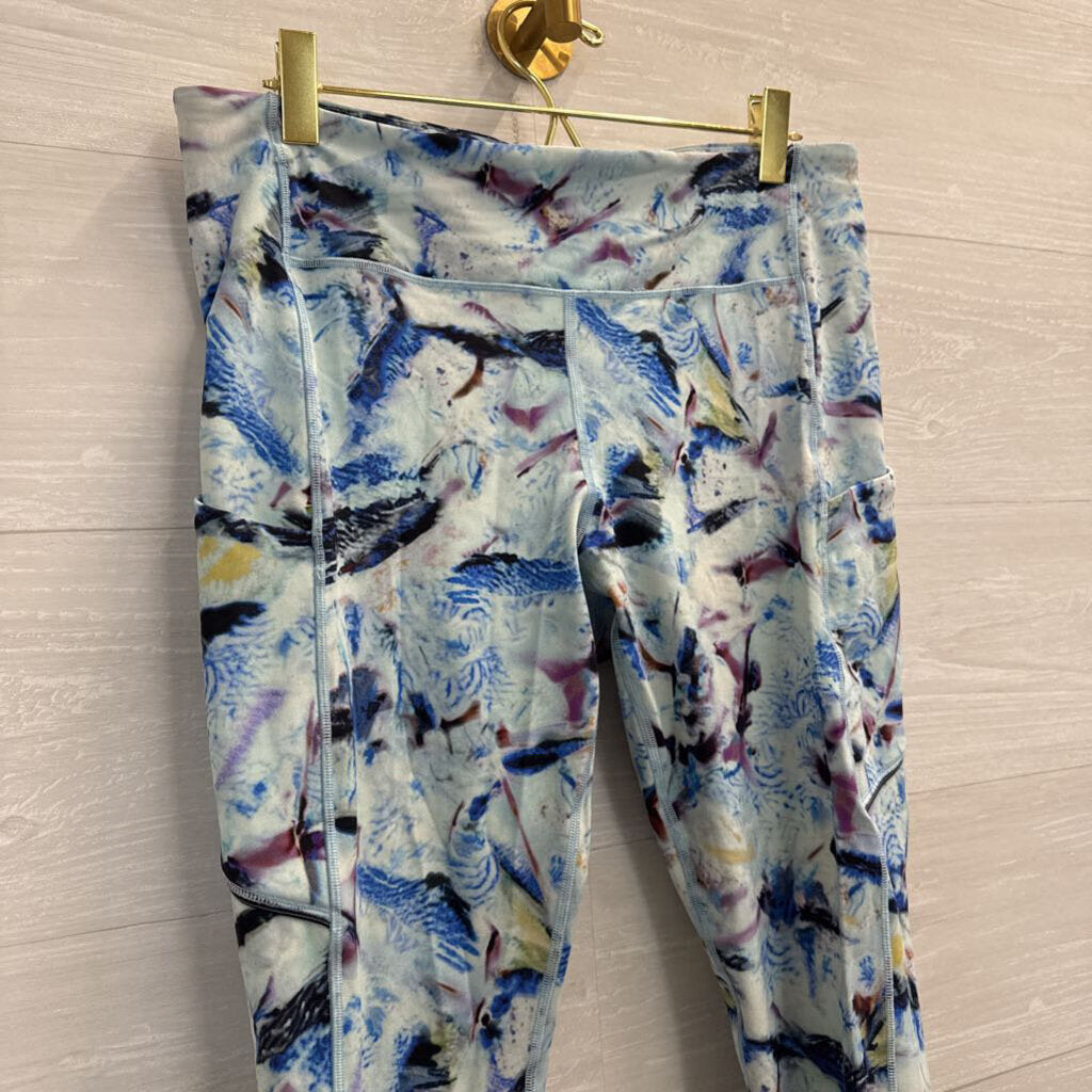 Lululemon Blue/ Multi Print Full Length Leggings 10
