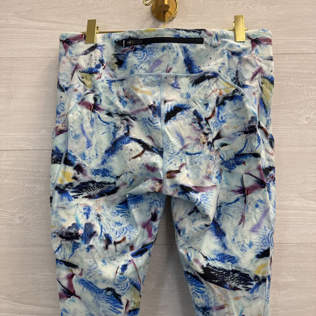 Lululemon Blue/ Multi Print Full Length Leggings 10