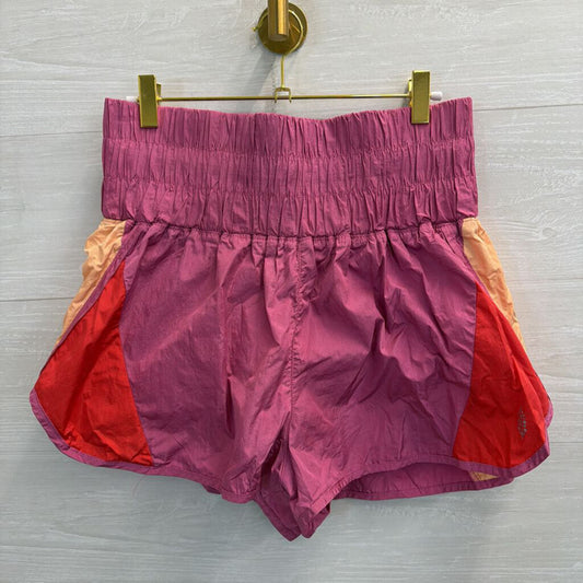 Fp Movement Pink/ Orange Color Block The Way Home Shorts Extra Large