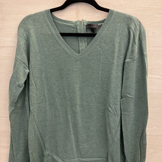 The Limited Green Knit Long Sleeve V Neck Sweater Top Large