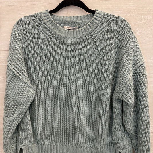American Eagle Blue Knit Long Sleeve Sweater Medium