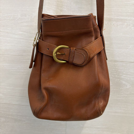 Vintage Coach Brown Leather SoHo Belted Pouch Crossbody Purse