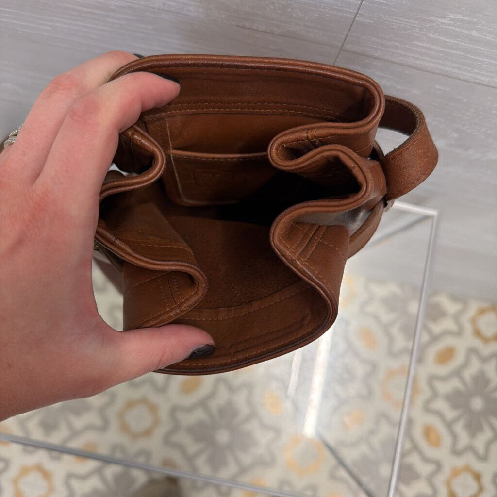 Vintage Coach Brown Leather SoHo Belted Pouch Crossbody Purse