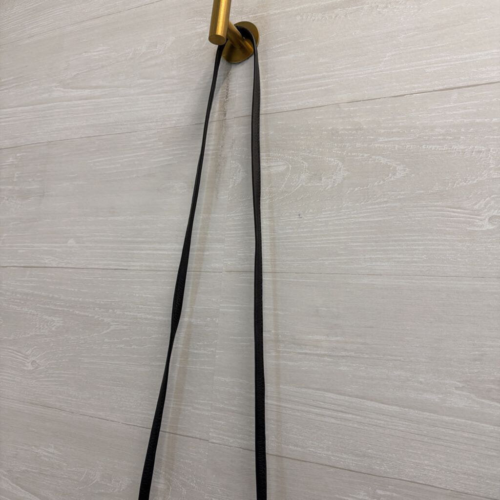 Le Donne Black Flap Over Mini Crossbody Purse