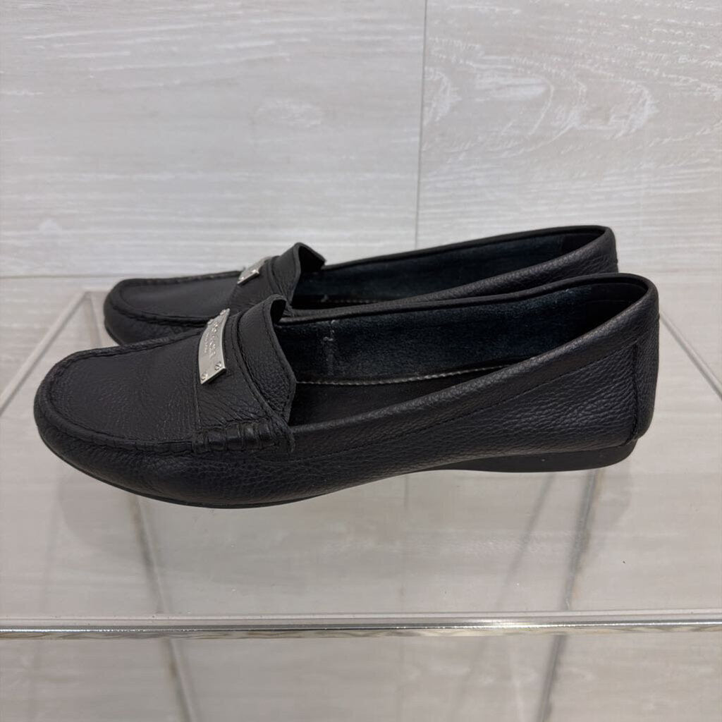 Coach Black Pebbled Leather Fredrica Loafers 7.5