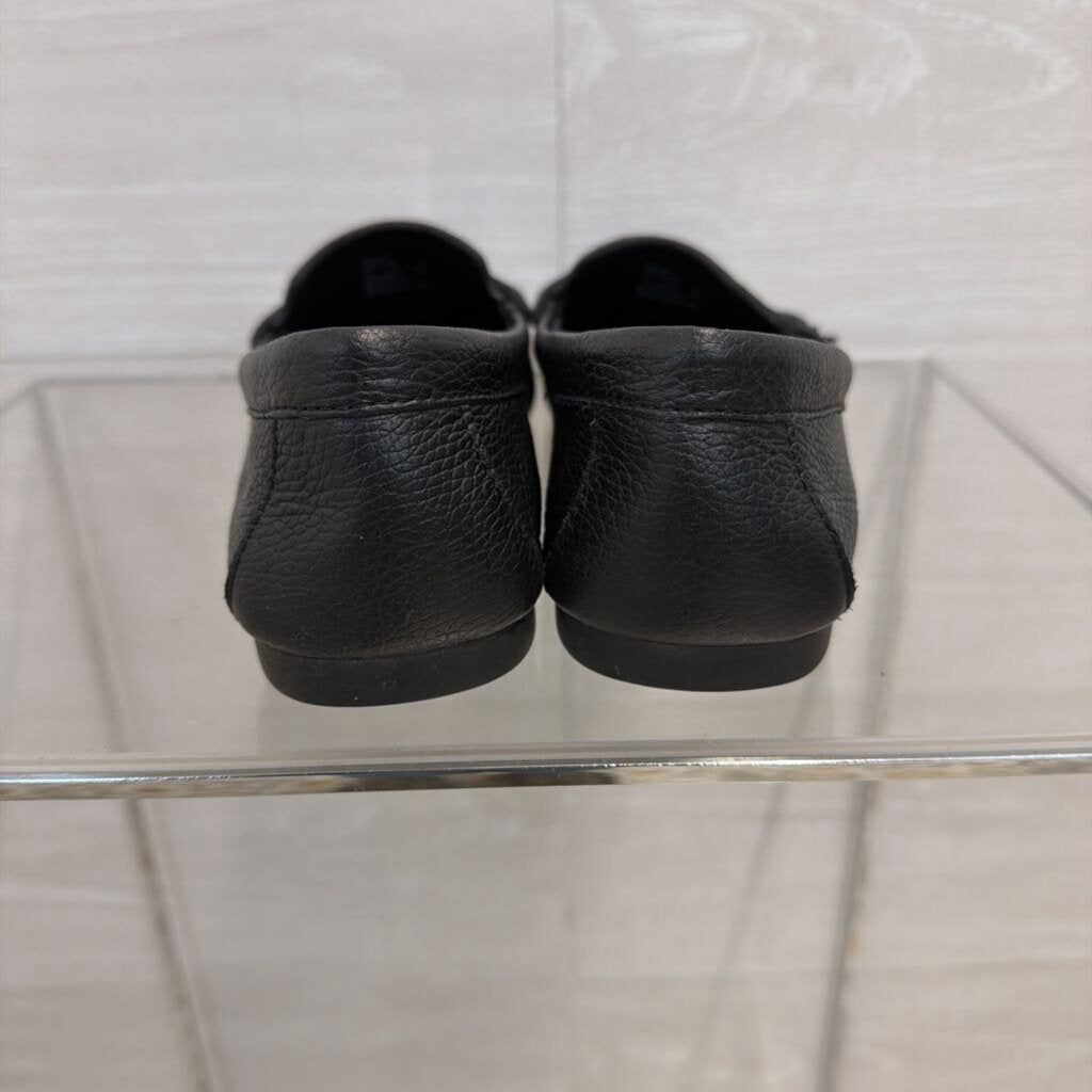 Coach Black Pebbled Leather Fredrica Loafers 7.5