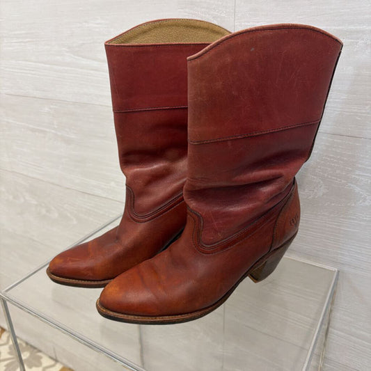 Frye Burgundy Leather Campus Boots 7.5