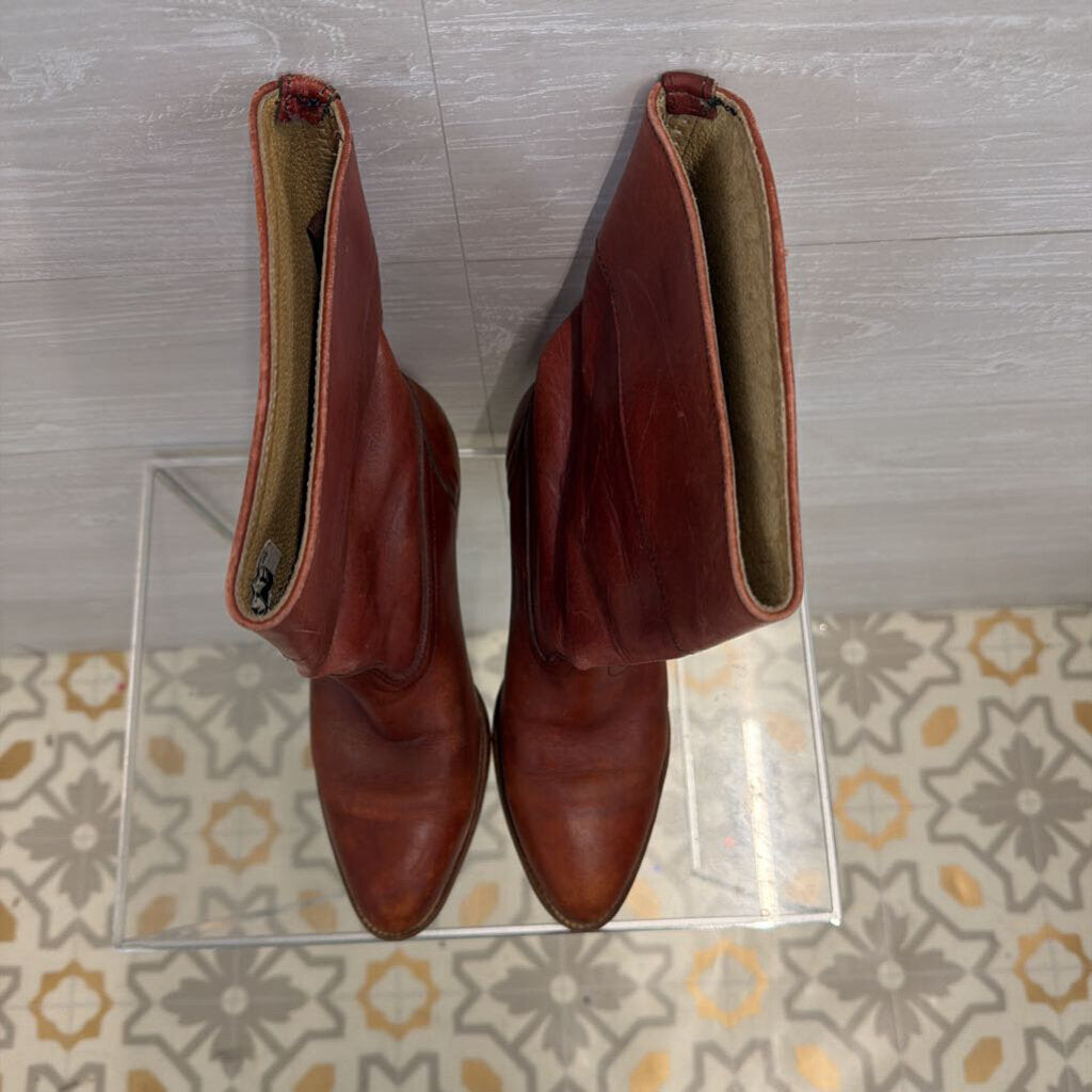 Frye Burgundy Leather Campus Boots 7.5