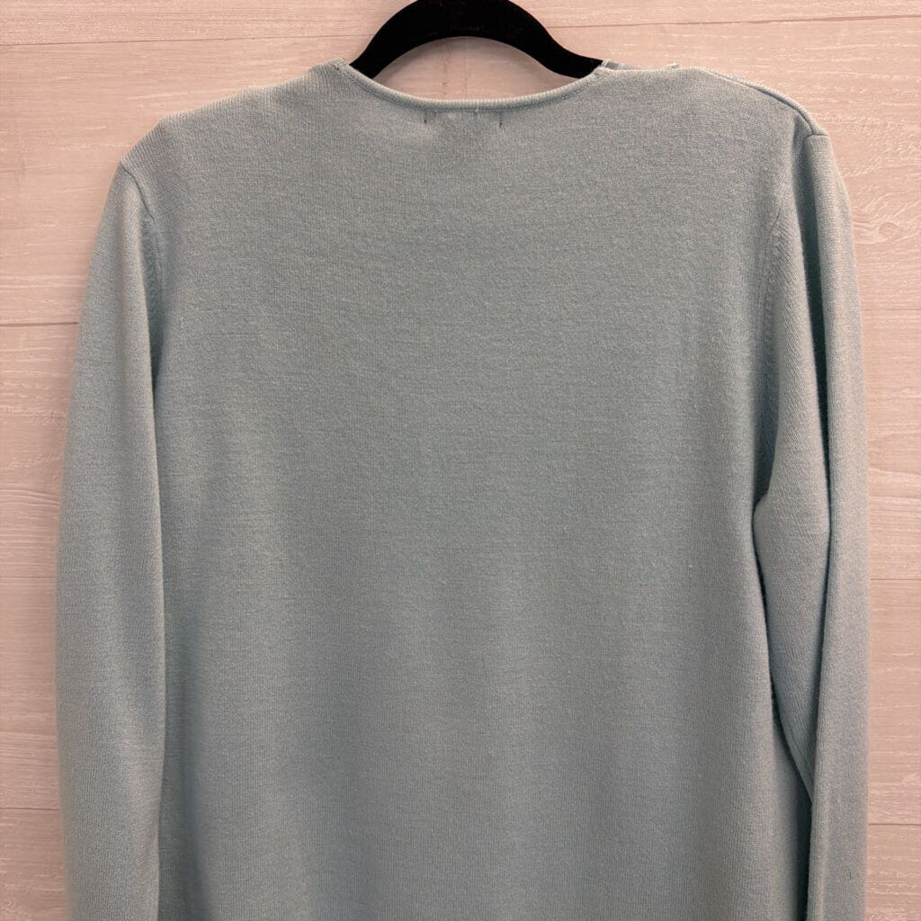 Beliza Blue Knit 3D Flower/ Bow Sweater/ Tank Set Large