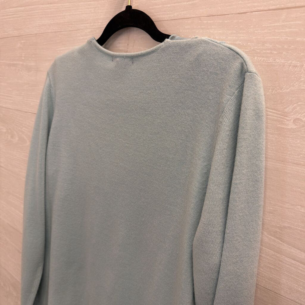 Beliza Blue Knit 3D Flower/ Bow Sweater/ Tank Set Large