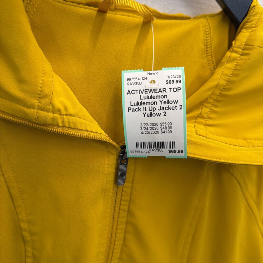 Lululemon Yellow Pack It Up Jacket 2