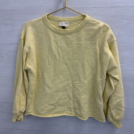 Yellow Cropped Boxy Long Sleeve Top Extra Small