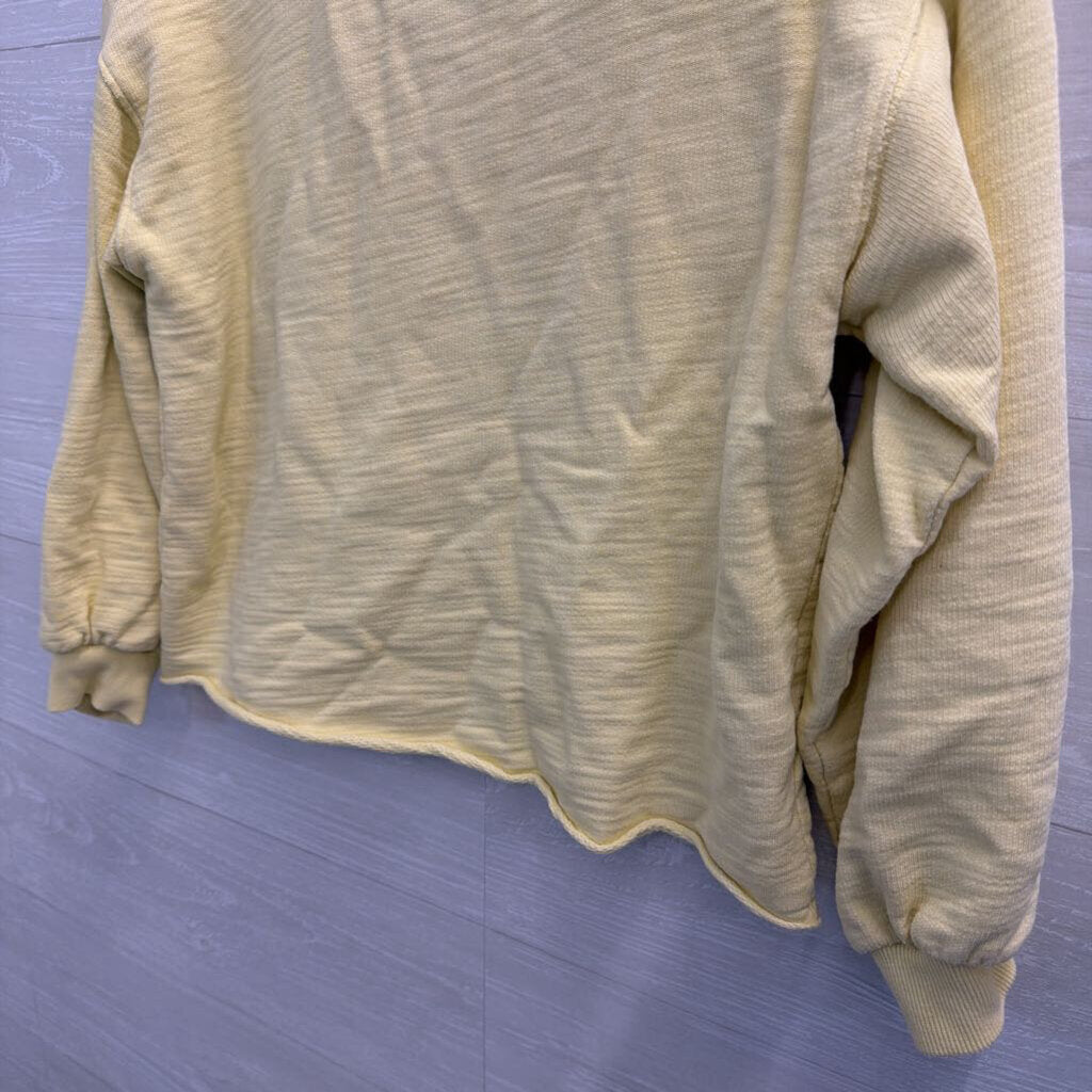 Yellow Cropped Boxy Long Sleeve Top Extra Small