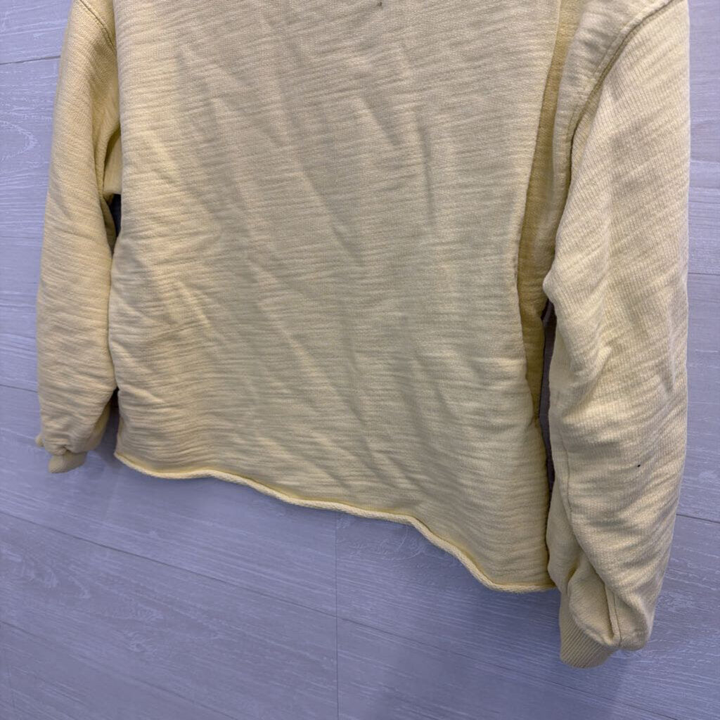 Yellow Cropped Boxy Long Sleeve Top Extra Small