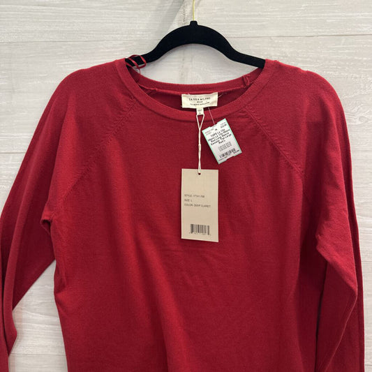 La Vila Milano Red Long Sleeve Sweater Top Large