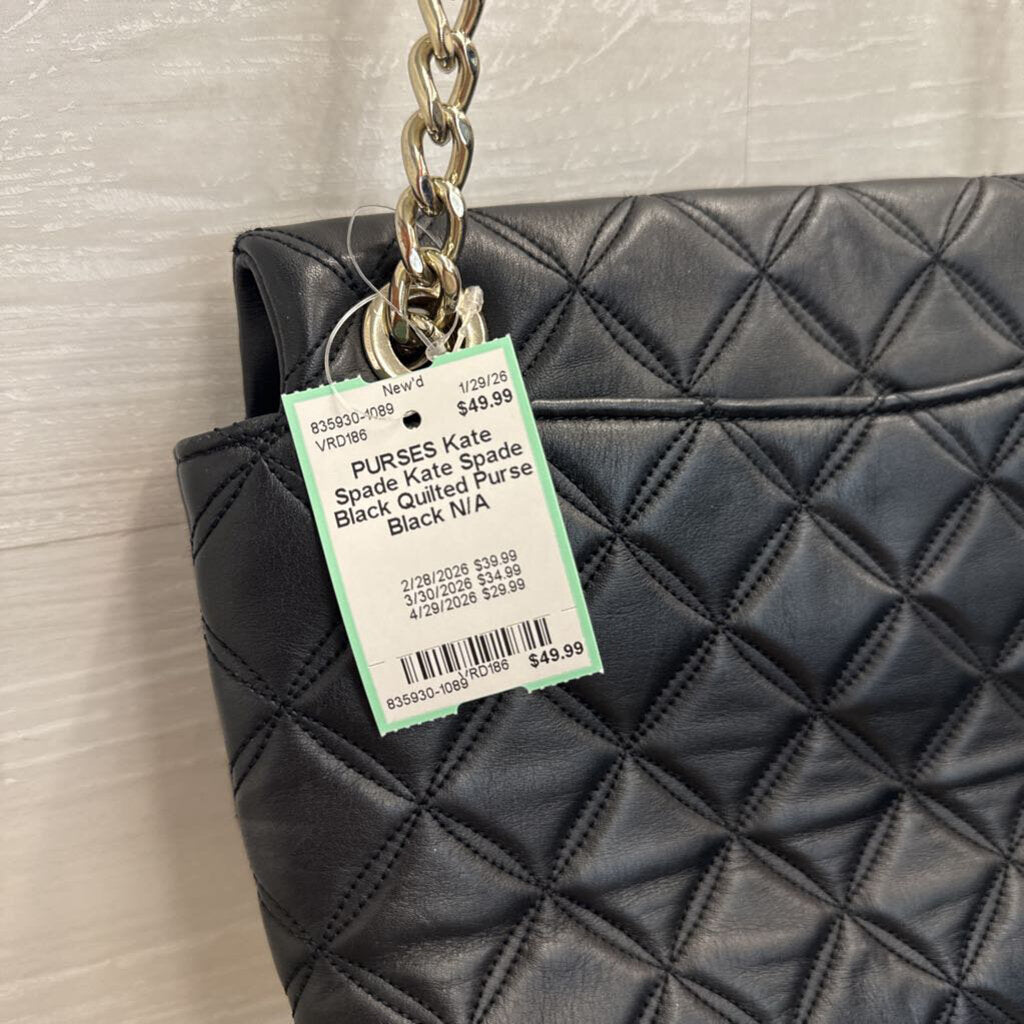 Kate Spade Black Quilted Purse