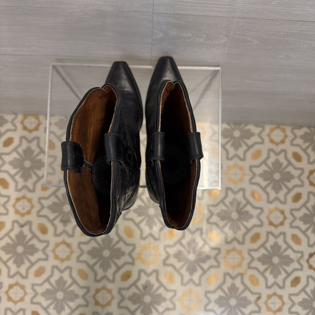 Resistol Ranch Black Leather Western Boots 9