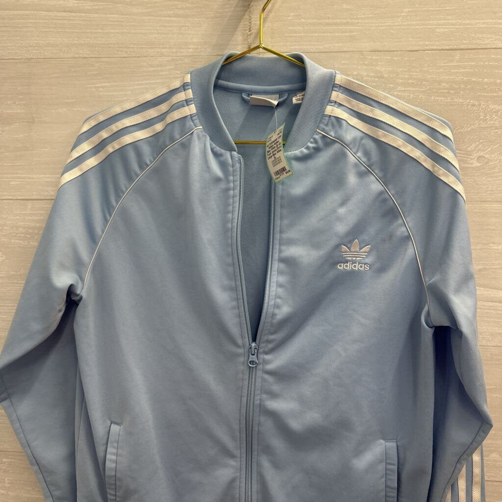 Adidas Blue/ White Zip Up Track Jacket Extra Large