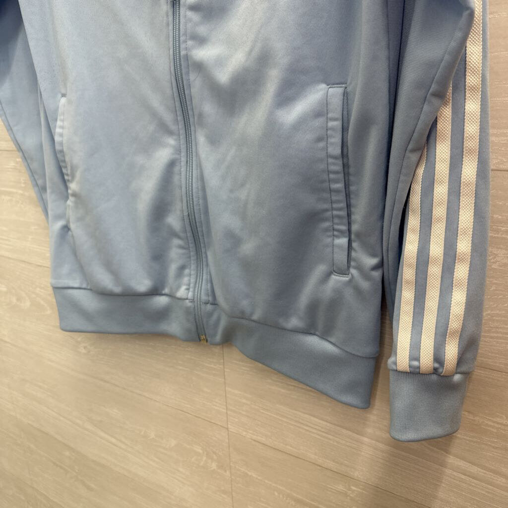 Adidas Blue/ White Zip Up Track Jacket Extra Large