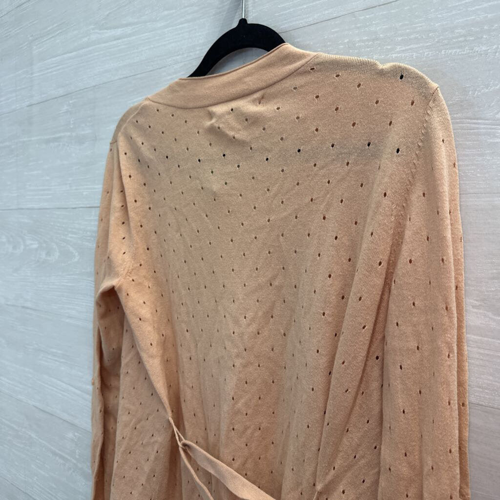 Lauren Conrad Pink Knit Long Sleeve Open Front Sweater Small