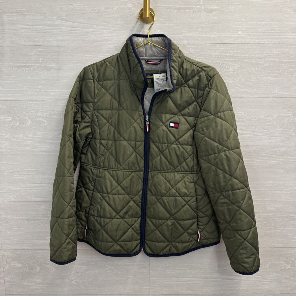 Tommy Hilfiger Green Zip Up Quilted Puffer Jacket Medium