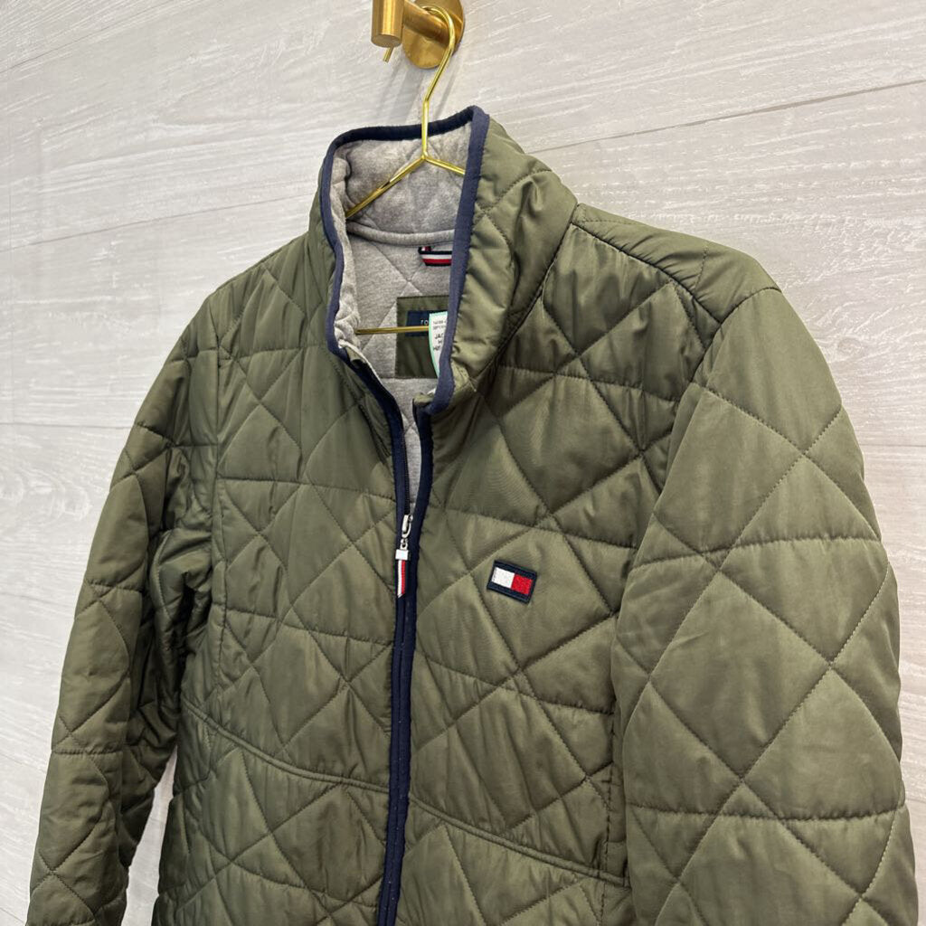 Tommy Hilfiger Green Zip Up Quilted Puffer Jacket Medium