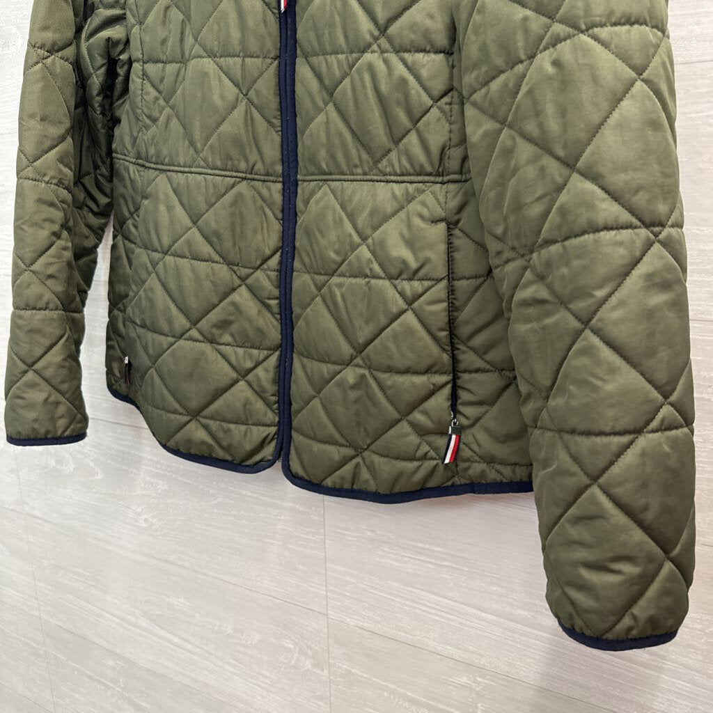Tommy Hilfiger Green Zip Up Quilted Puffer Jacket Medium