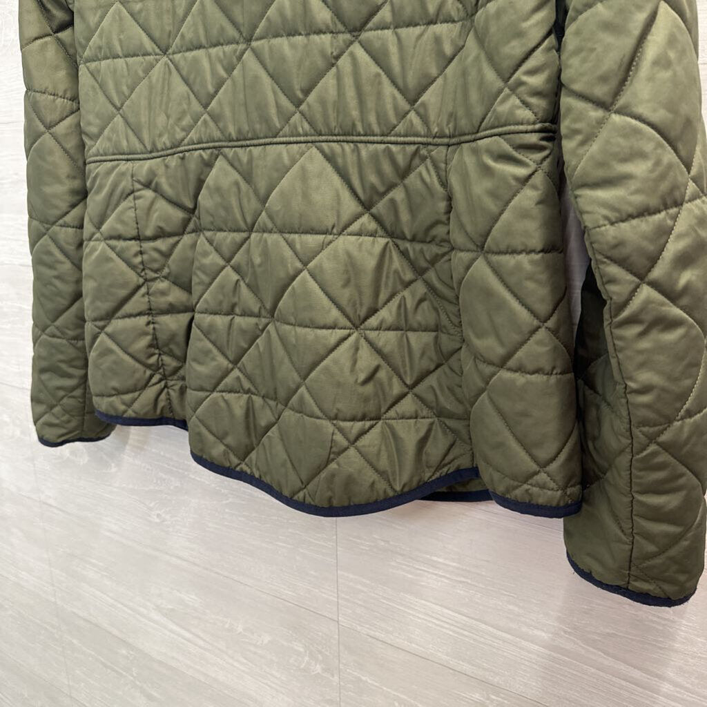 Tommy Hilfiger Green Zip Up Quilted Puffer Jacket Medium