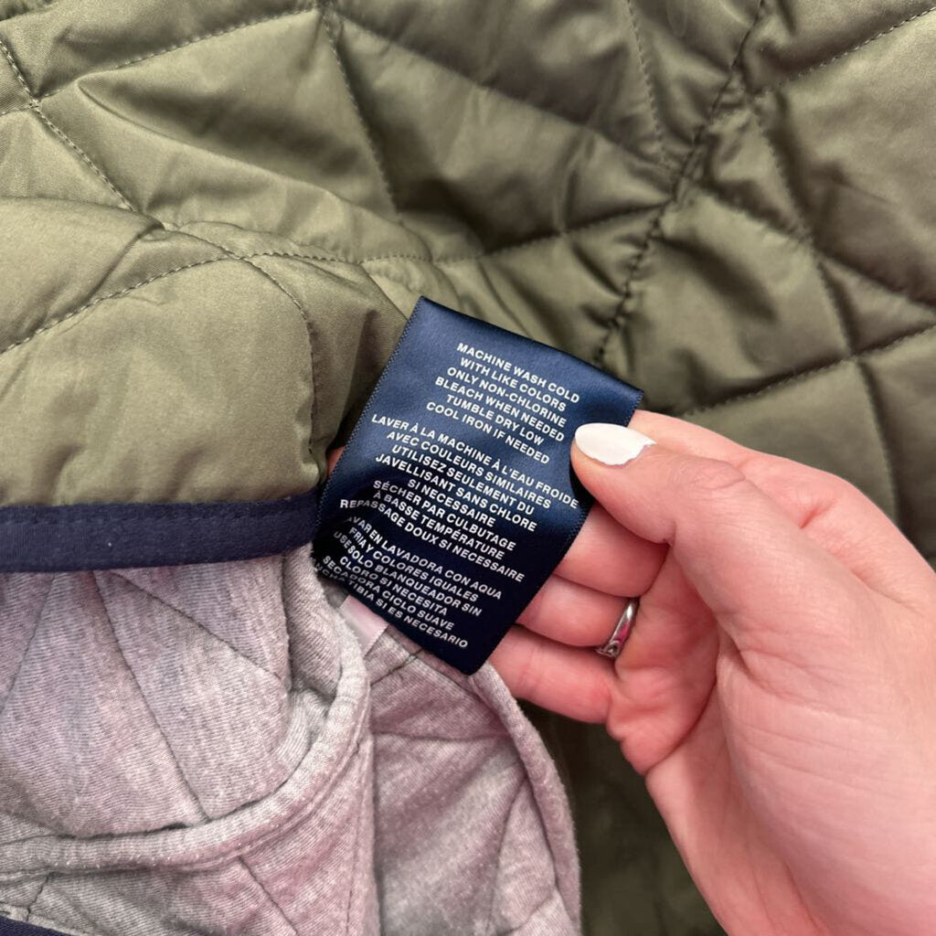 Tommy Hilfiger Green Zip Up Quilted Puffer Jacket Medium