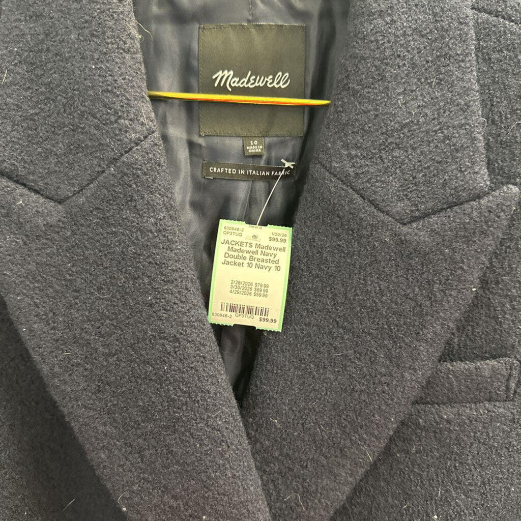 Madewell Navy Double Breasted Jacket 10