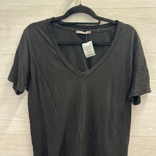 Michael Stars Black Short Sleeve V Neck Top One Size