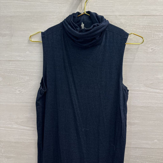 AG Navy Turtleneck Sleeveless Top Medium