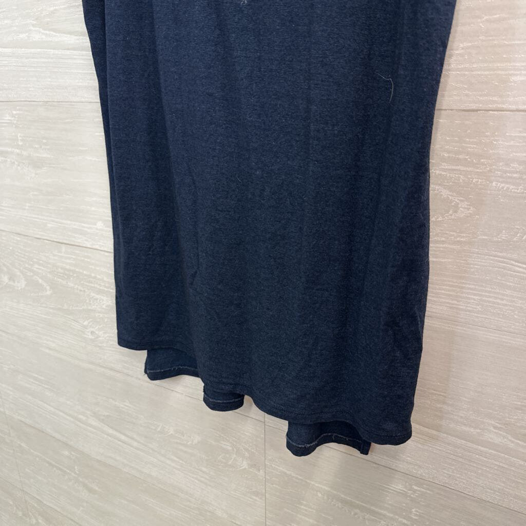AG Navy Turtleneck Sleeveless Top Medium