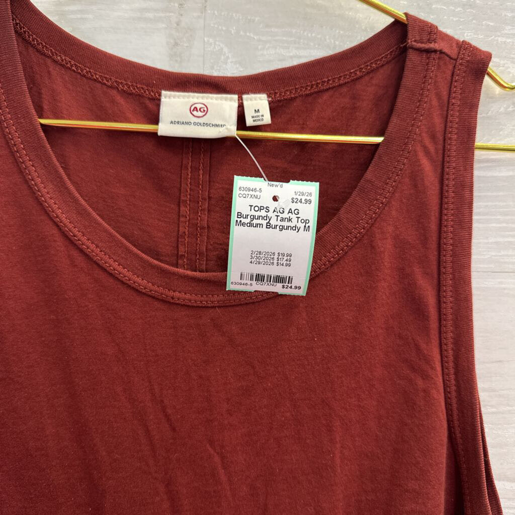 AG Burgundy Tank Top Medium