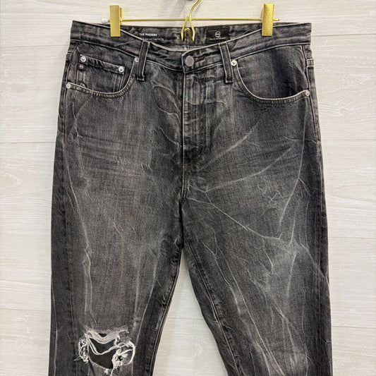 AG Black Denim The Phoebe Distressed Jeans 29