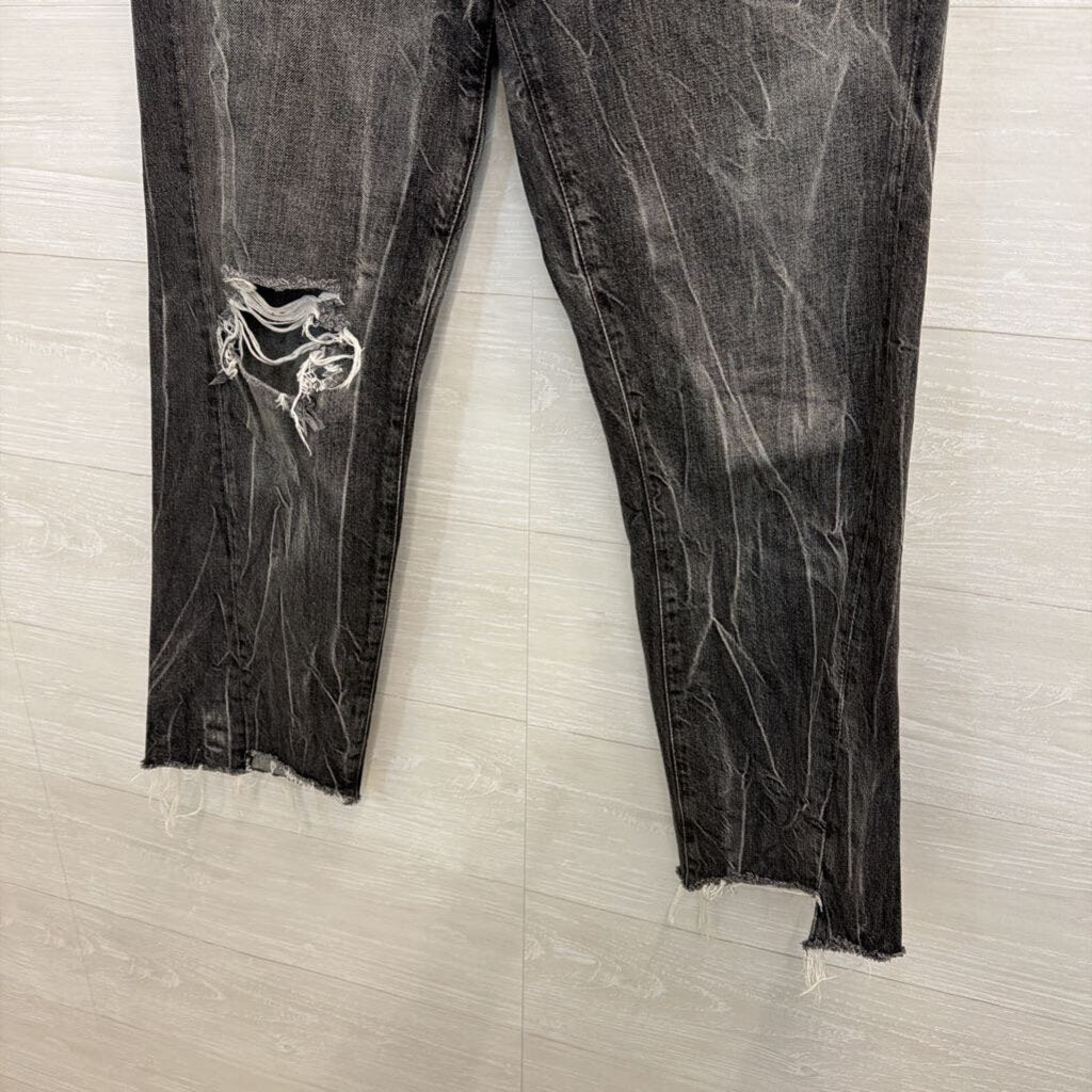 AG Black Denim The Phoebe Distressed Jeans 29