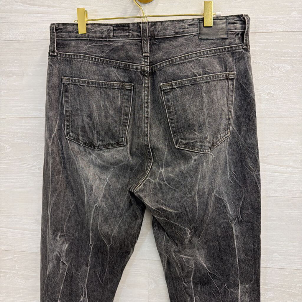 AG Black Denim The Phoebe Distressed Jeans 29