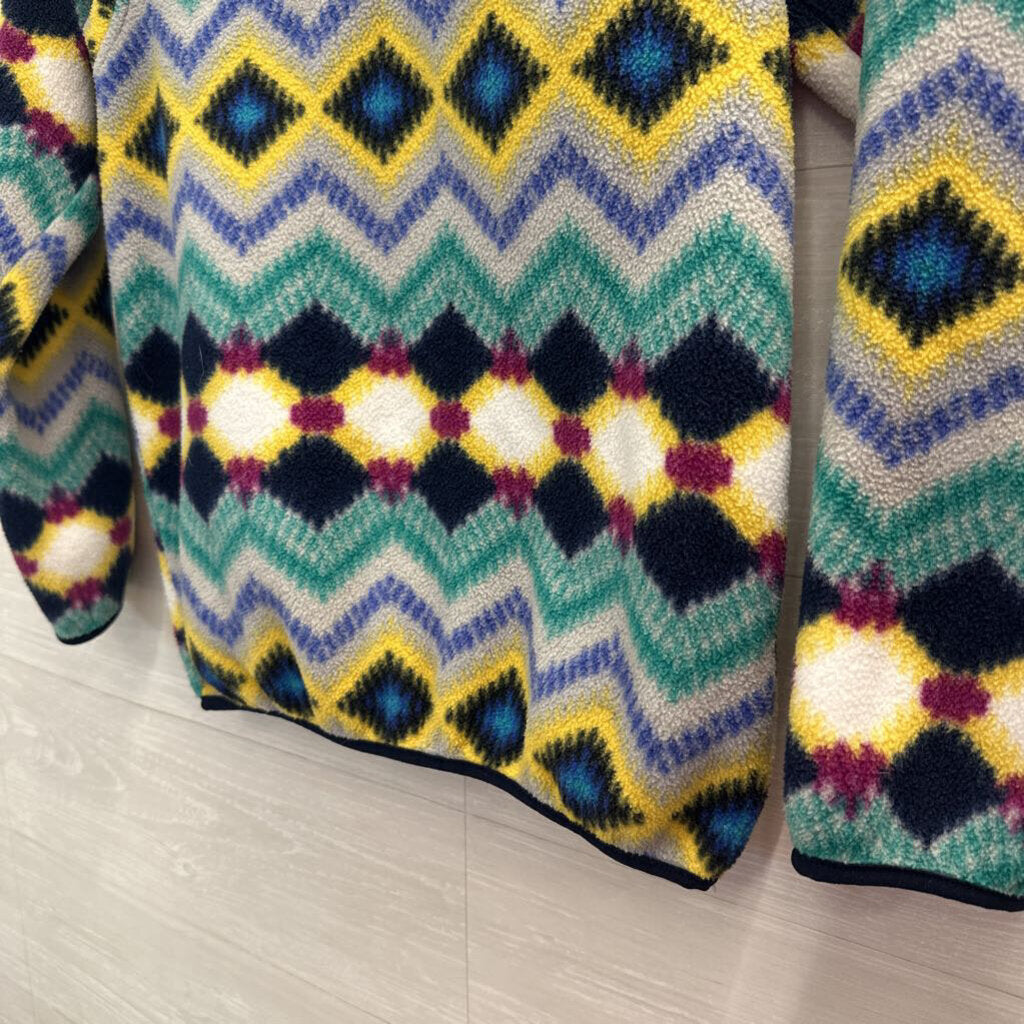 Patagonia Blue/ Multi Print Fleece Pullover XXS