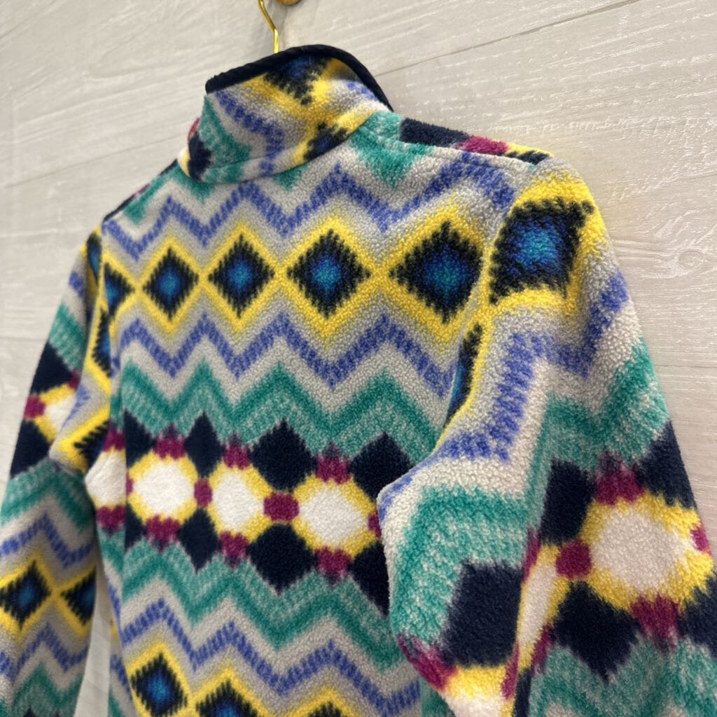 Patagonia Blue/ Multi Print Fleece Pullover XXS