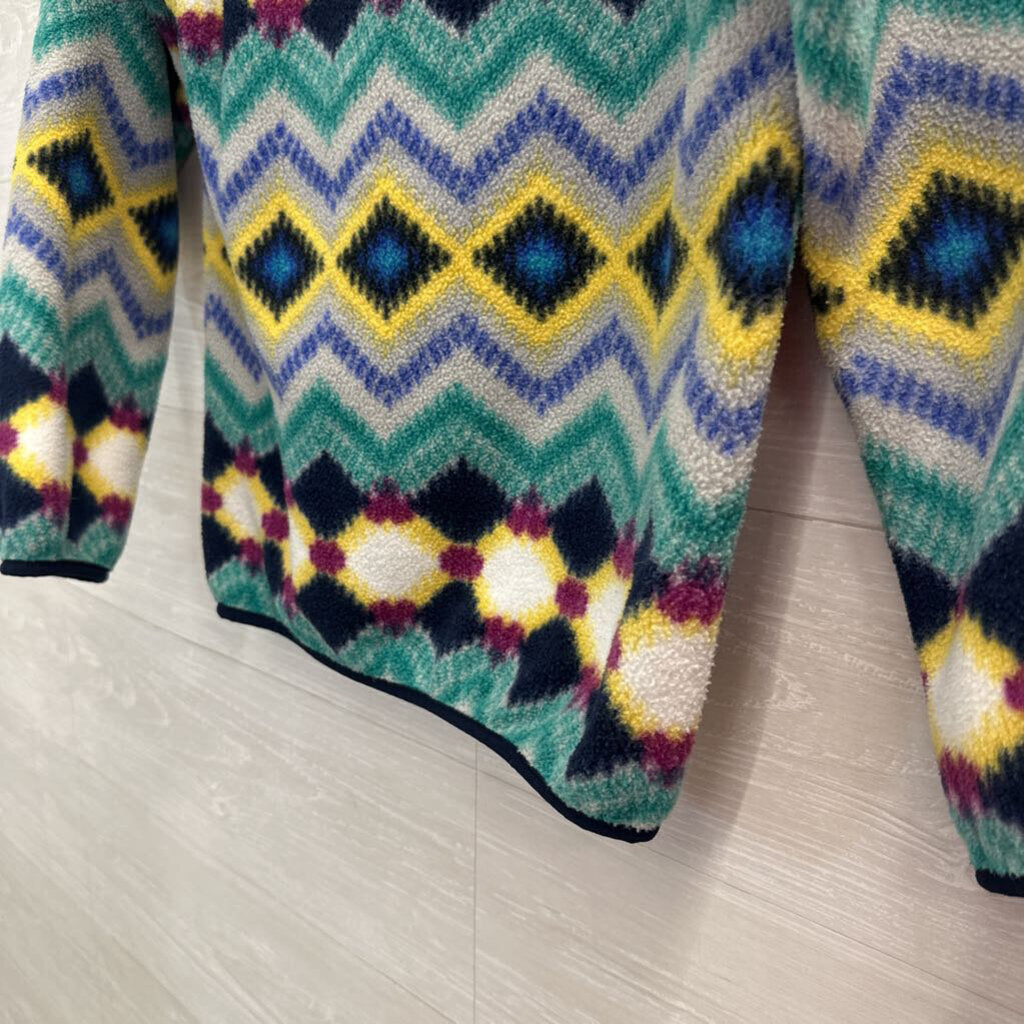 Patagonia Blue/ Multi Print Fleece Pullover XXS