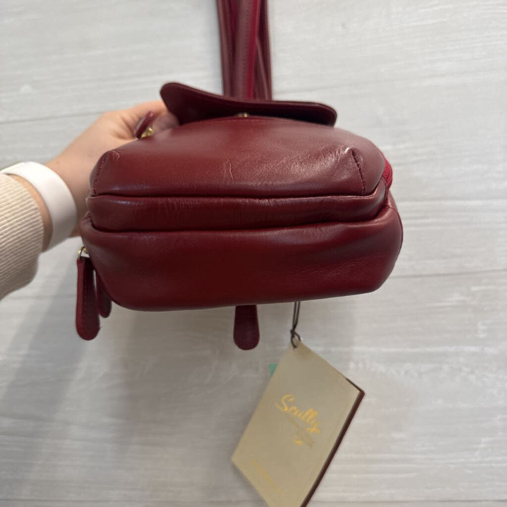 Scully Red Leather Poppi Hidesign Sling Bag