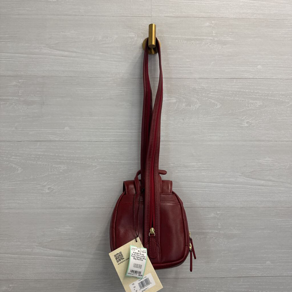 Scully Red Leather Poppi Hidesign Sling Bag