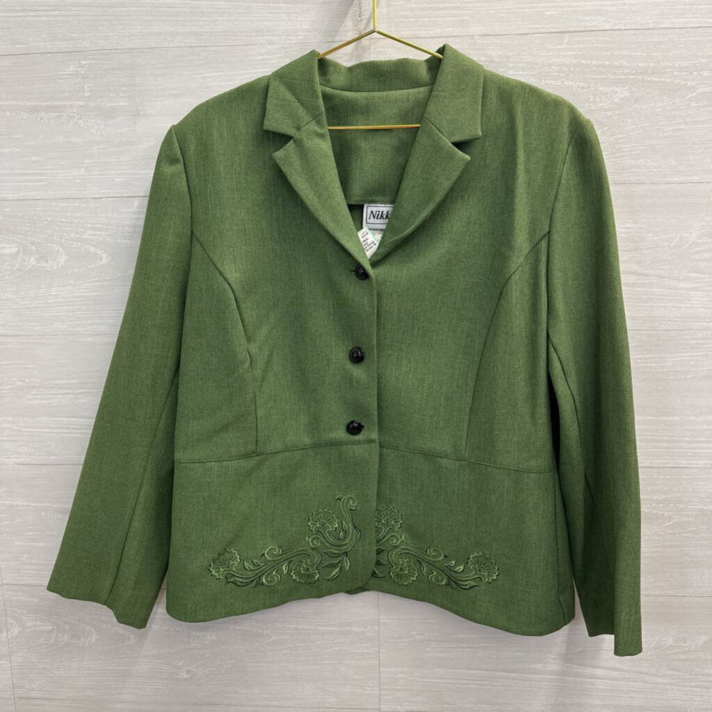 Nikki Green Embroidered Detail Jacket 16