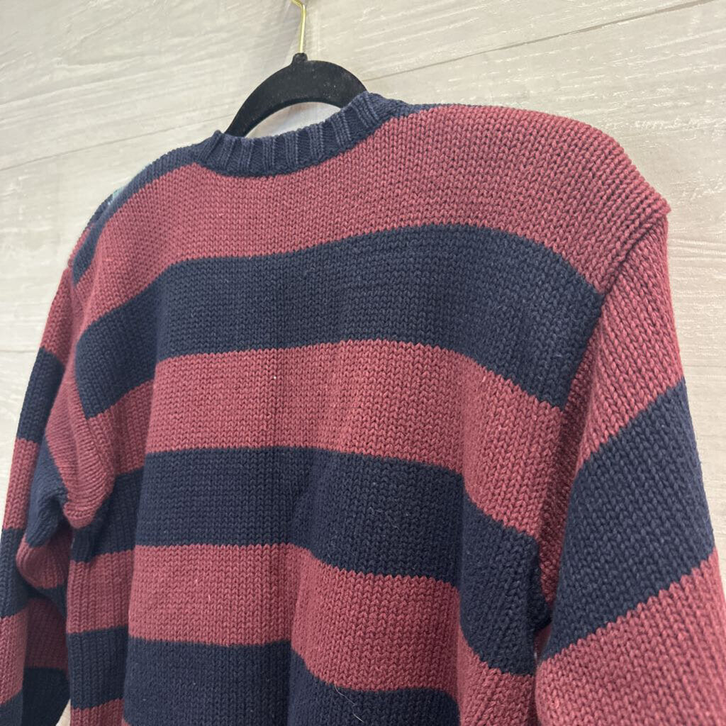 Vintage Paul Harris Navy/ Multi Argyle Knit Cardigan Sweater Medium